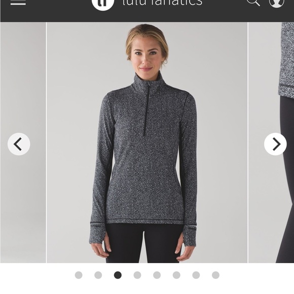 Lululemon Outrun 1/2 Zip Running Luon Ripple Jacquard Black White Size 4 - Picture 1 of 4
